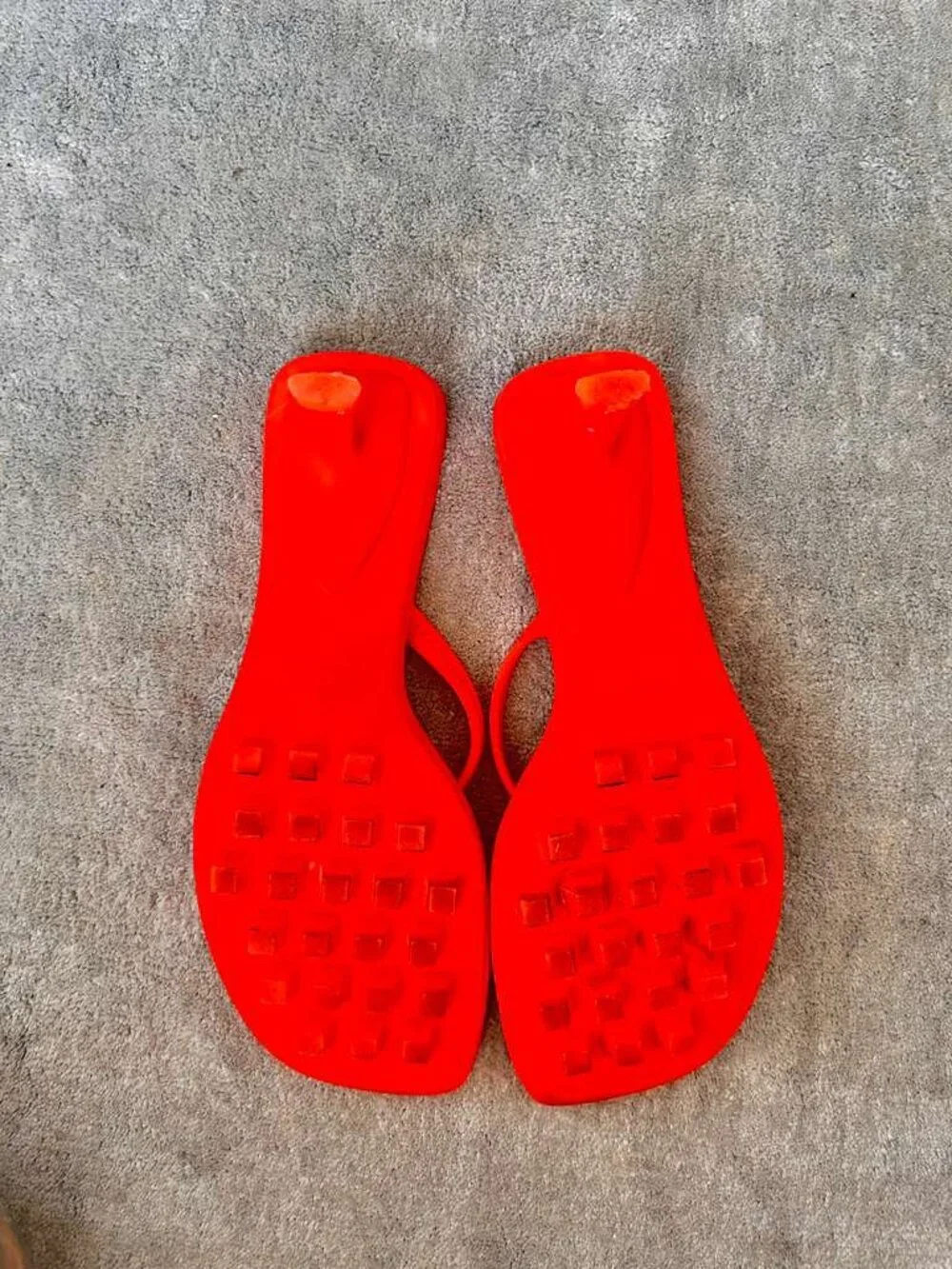 Bright Orange Kitten Heel Sandals - Picture 5 of 6